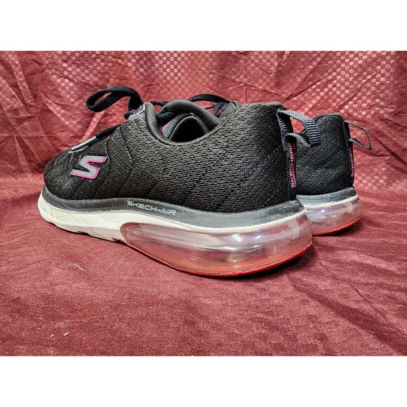 Skechers Bundle D'Lux Walker Black Pink Stretch Fit Slip Go Walk Air Dynamic - Picture 3 of 16